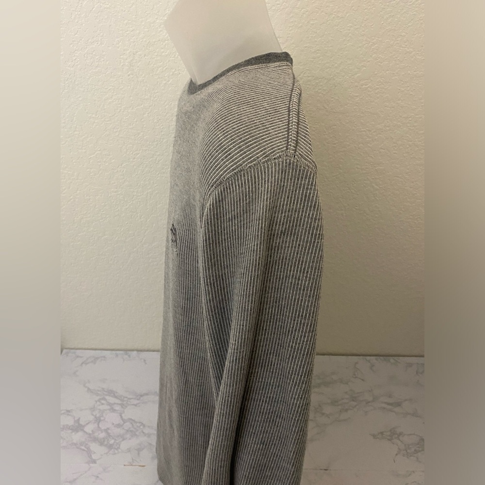 Mens Size Medium Express Heathered Gray Cotton Sweater Crew Neck Pullover​​​​ - Picture 3 of 6